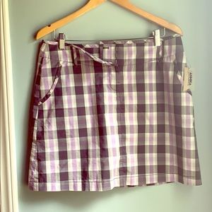 Annika Cutter & Buck Plaid Golf Skort size 10 NWT